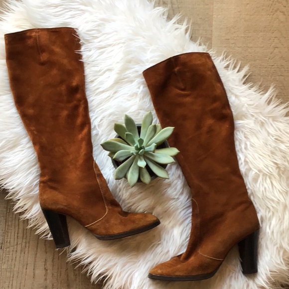 Alfiero Maccianti Shoes - Alfiero Maccianti Cognac Suede Boots 8 Preloved